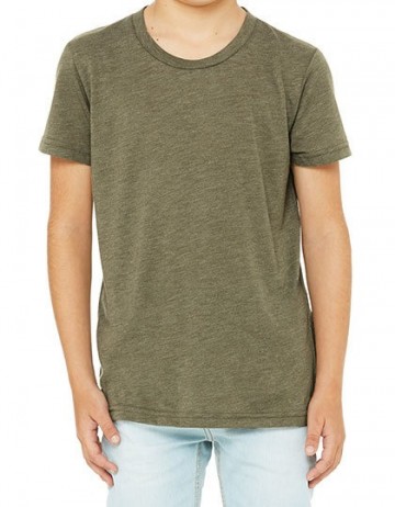 B+C Youths Canvas Toddler Tri-Blend T-Shirt 3413Y olijfgroen tri blend heather