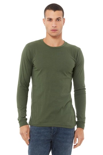 3501 B+C Canvas Unisex Jersey T-shirt LM militairgroen