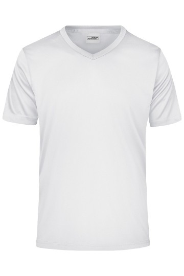 JN Men's Active T-Shirt met V-hals JN736 wit