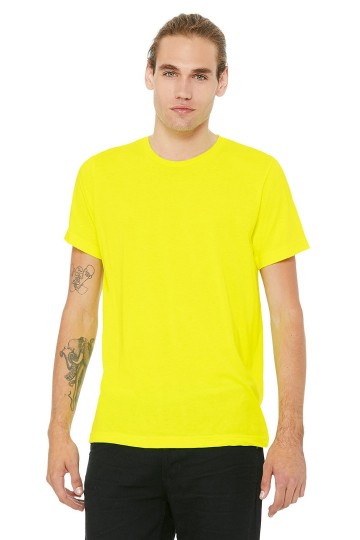 3650 B+C Canvas Unisex Poly/Cotton T-shirt neon geel
