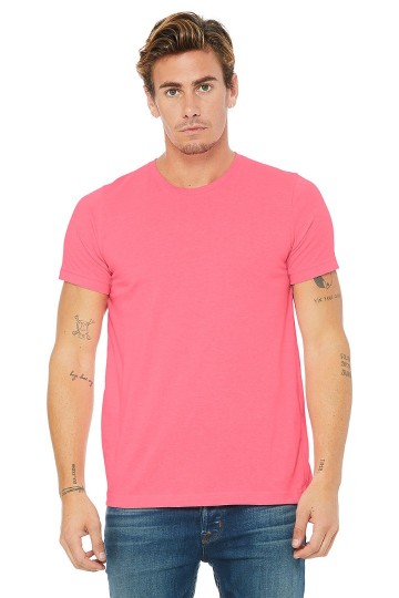3650 B+C Canvas Unisex Poly/Cotton T-shirt neon rose