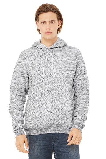 3719 B+C Unisex Pullover Hoodie lichtgrijs marmer