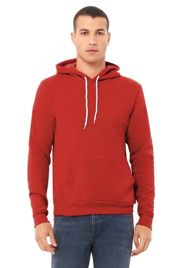 3719 B+C Unisex Pullover Hoodie rood
