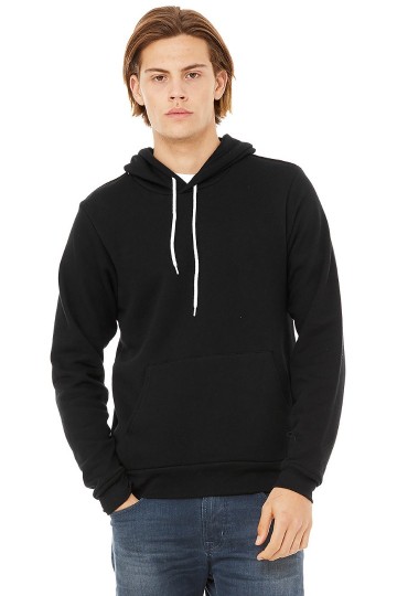 3719 B+C Unisex Pullover Hoodie zwart