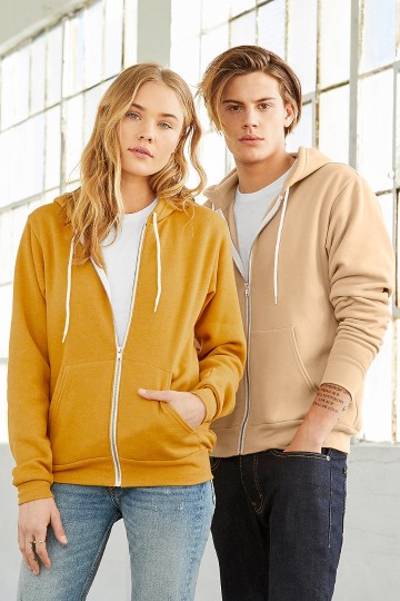 3739 B+C Canvas Unisex Full Zip Hoodie