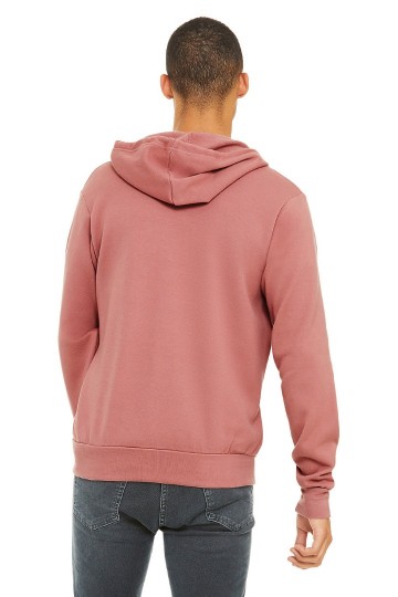 3739 B+C Canvas Unisex Full Zip Hoodie mauve rug