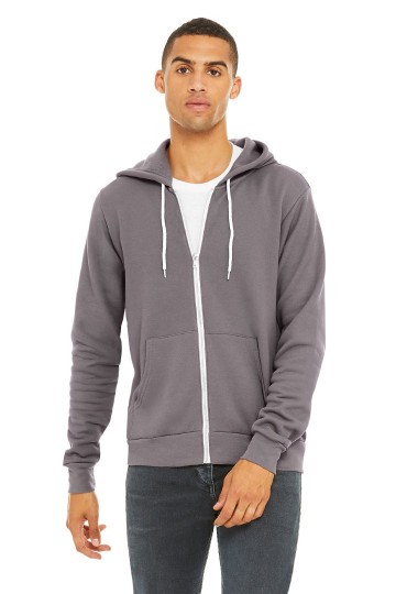 3739 B+C Canvas Unisex Full Zip Hoodie storm