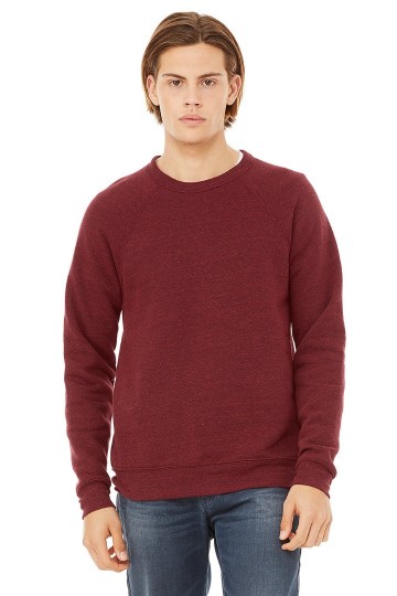 3901 B+C Canvas Unisex Sponge Fleece Sweatershirt cardinal rood triblend