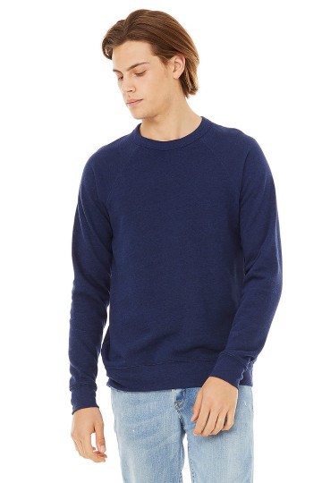 3901 B+C Canvas Unisex Sponge Fleece Sweatershirt marineblauw triblend