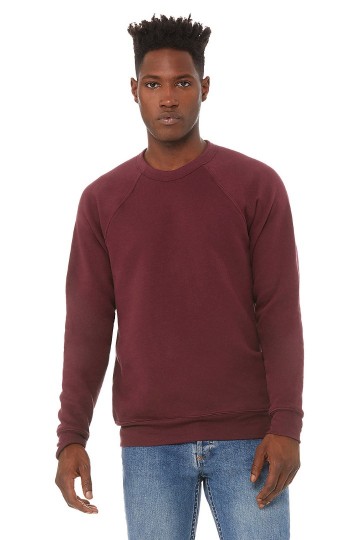 3901 B+C Canvas Unisex Sponge Fleece Sweatershirt maroon