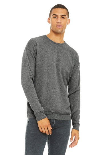 3945 B+C Canvas Unisex Drop Shoulder Sweatshirt diepgrijs heather