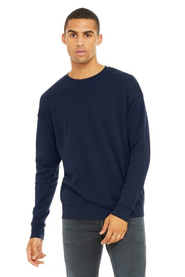 3945 B+C Canvas Unisex Drop Shoulder Sweatshirt marineblauw