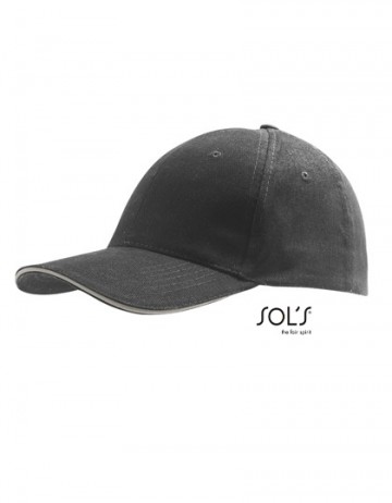 Sol's Buffalo cap donkergrijs lichtgrijs