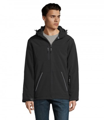 46604 Sol's Rock Men Softshell Jack zwart