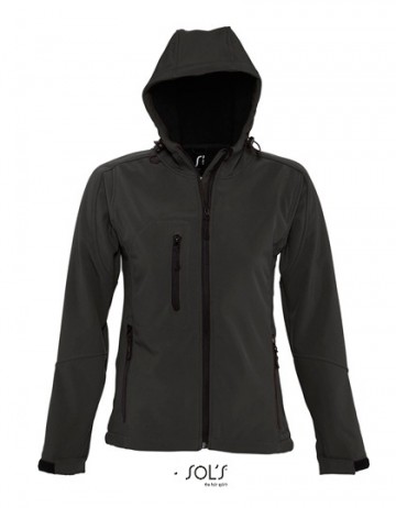 46802 Sol's Replay Softshell Women zwart
