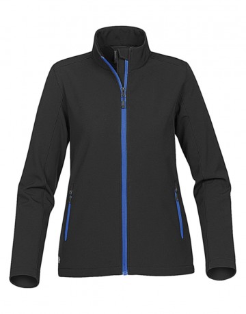 469.18 Stormtech dames Orbiter Softshell jas zwart/blauw