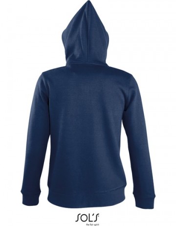 47100 Sol's Soul sweater jack met kap fransmarineblauw grijs rug