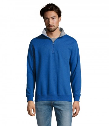 47300 Sol's Scott heren sweater met 1/4 rits koningsblauw