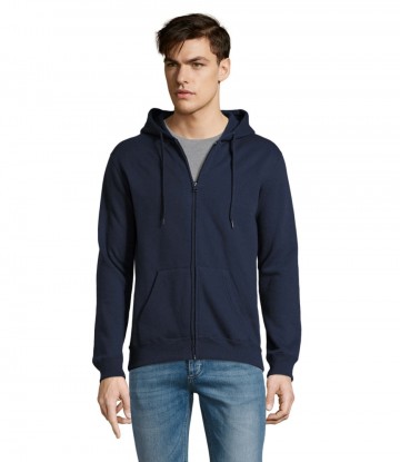 47800 Sol's Seven heren sweater jack met kap fransmarineblauw