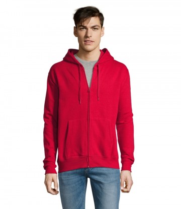 47800 Sol's Seven heren sweater jack met kap rood