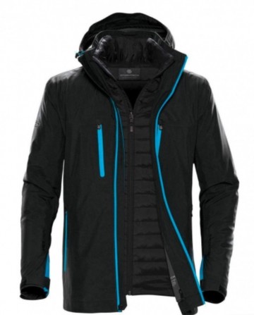 489.18 Stormtech heren Matrix System jas zwart / blauw