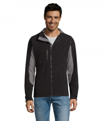 55500 Sol's Nordic fleece jacket zwart grijs
