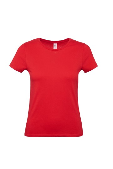 B&C E150 T-shirt TW02T 004 rood