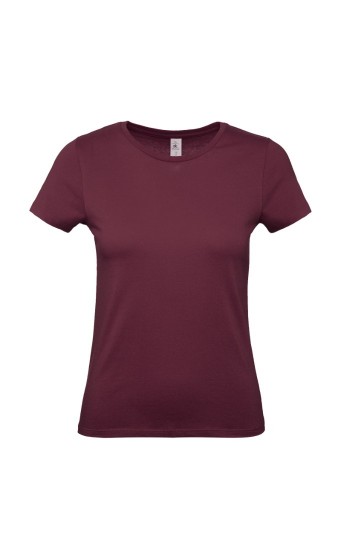 B&C E150 T-shirt TW02T 370 bourgogne rood