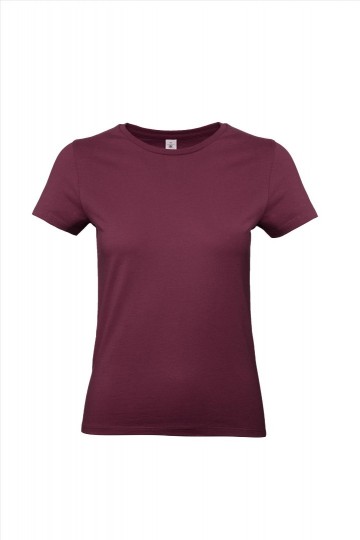 B&C E190 T-shirt Women TW04T 370 bourgogne rood