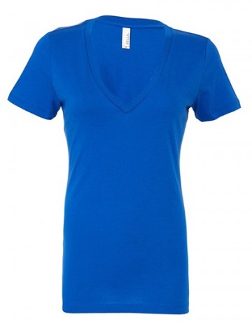 6035 B+C T-shirt met Diepe V-hals echtkoningsblauw