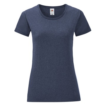 FOTL 614320 Lady Iconic T heather marineblauw