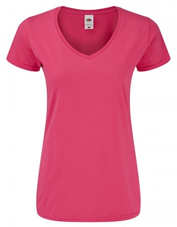 FOTL Ladies Iconic 150 V-hals T fuchsia
