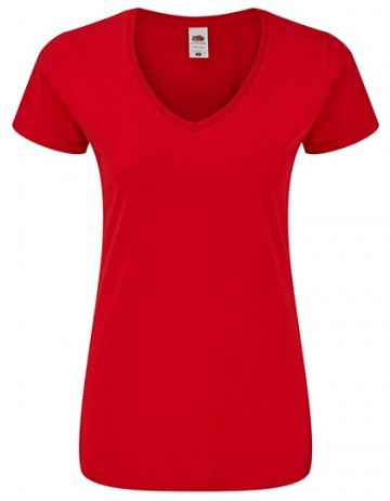 FOTL Ladies Iconic 150 V-hals T rood
