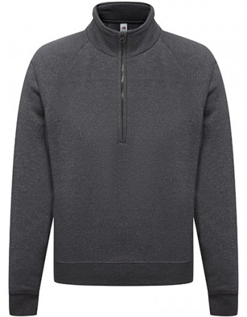 FOTL Zip Neck Sweat (Premium) donker heather grijs