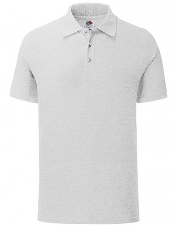 630420 FOTL Tailored Fit Polo heather grijs