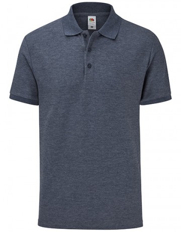 630420 FOTL Tailored Fit Polo heather marineblauw