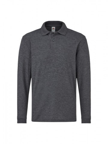 FOTL Kids 65/35 Polo met LM donker heather grijs