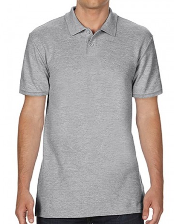 64800 Gildan Softstyle® Double Piqué Polo sportgrijs heather