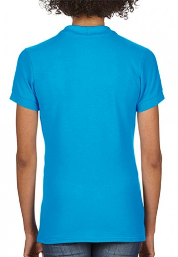 64800L Gildan Softstyle® Double Piqué Polo safierblauw rug