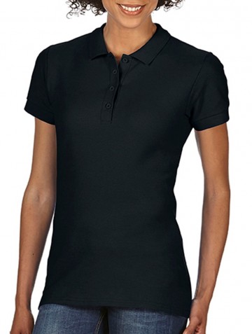 64800L Gildan Softstyle® Double Piqué Polo zwart