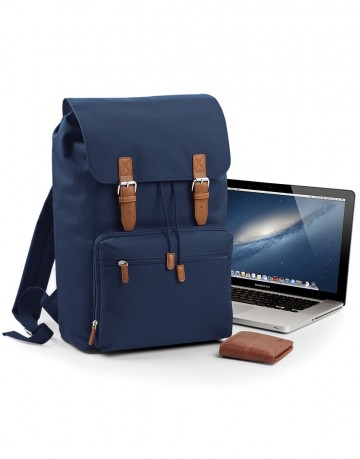 BG613 Vintage Laptop Backpack - Marineblauw
