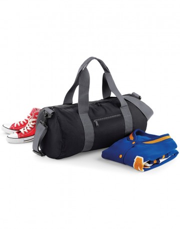 BG140 BagBase Original Barrel Bag - Zwart / Grijs