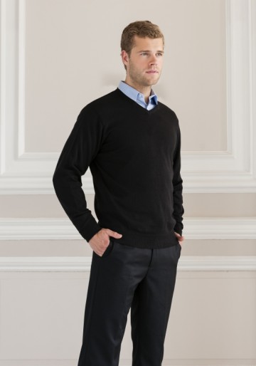 Russell gebreide Pullover met V-Hals