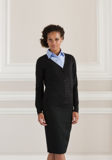 Russell gebreide vest met V-Hals