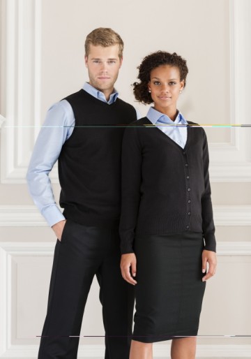 Russell gebreide vest met V-Hals