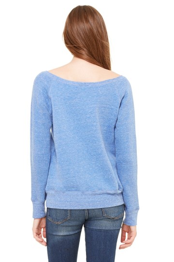 7501 B+C Bella Triblend Wide Neck Sweatshirt blauw triblend rug