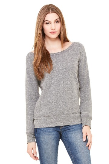 7501 B+C Bella Triblend Wide Neck Sweatshirt grijs triblend