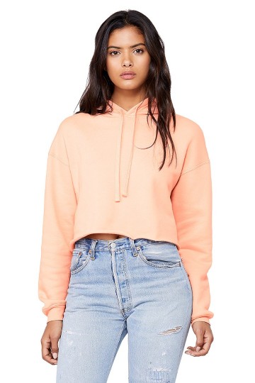 7502 B+C Bella Cropped Hoodie perzik