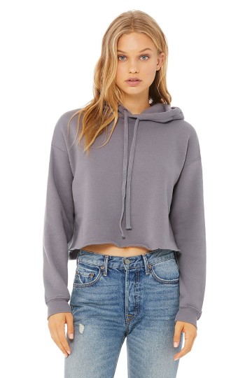 7502 B+C Bella Cropped Hoodie storm