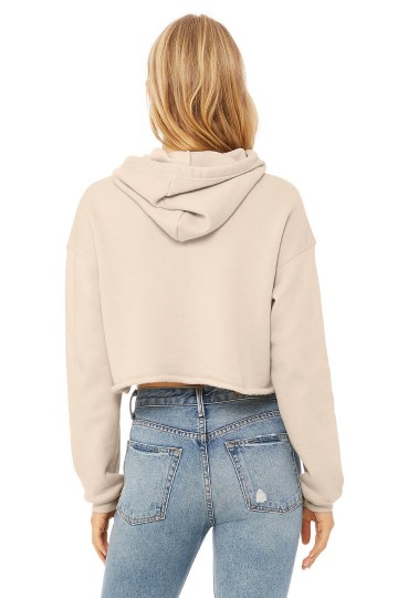 7503 B+C Bella Cropped Hoodie dusty heather rug